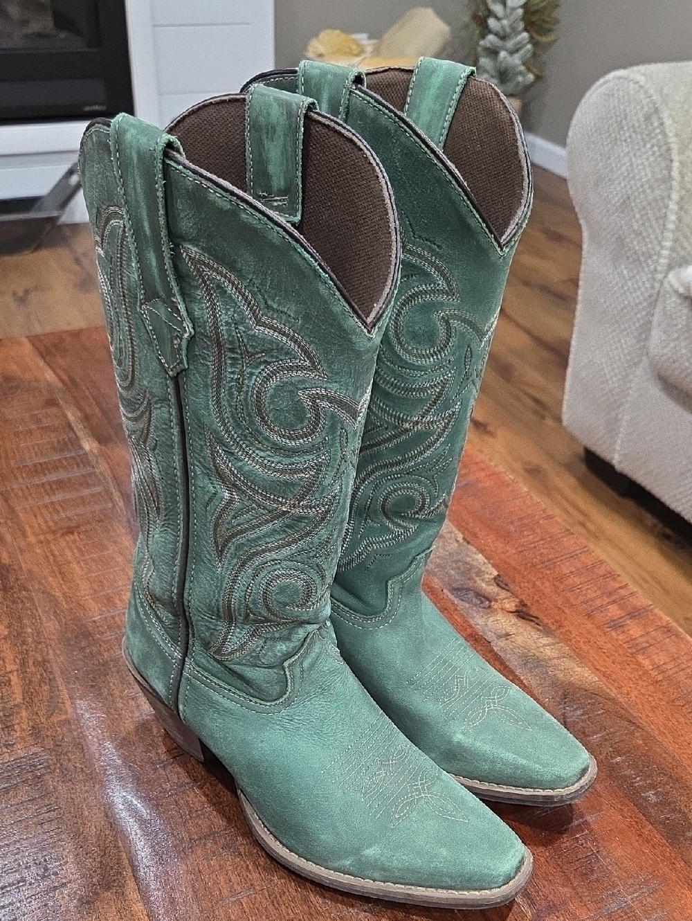 Durango Western Marbled Turquoise Cowboy Boots